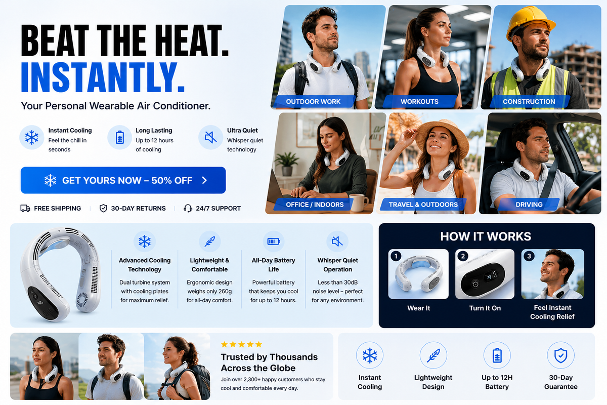 TvrksChill FoldAir™ Portable Cooling Fan