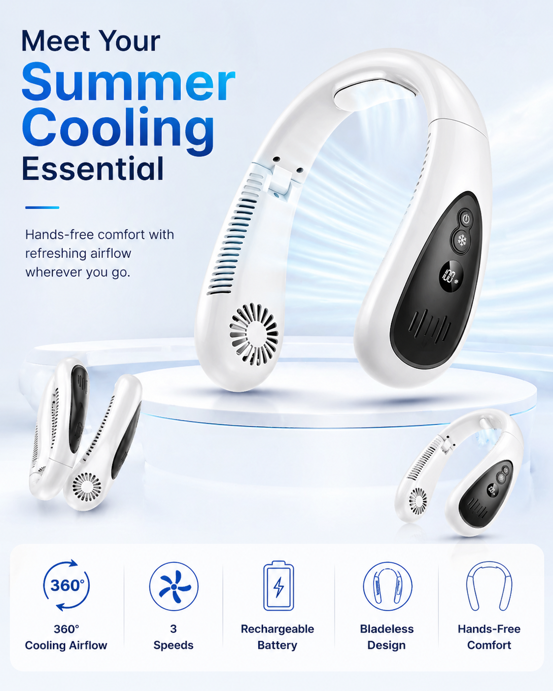 TvrksChill FoldAir™ Portable Cooling Fan
